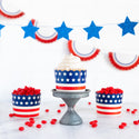 YAY Small Plate / Blue Firework Plate / July 4th Decor / 4th of July / America / Firework Yay Plate / 4th of July Tableware