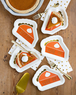Cutie Pie Dessert Plates / Pie Shaped Plates / Thanksgiving Paper Plates / Cutie Pie Plates / Thanksgiving Plates / Harvest Party Decor