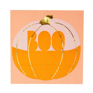 Orange and Pink Boo Napkins / Boo Napkins / Halloween Napkins / Orange and Pink Pumpkin / Bring on the Boos Party