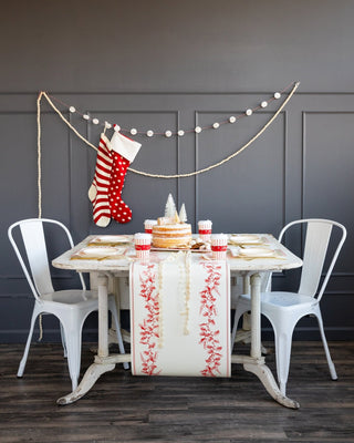Red Holly Table Runner 