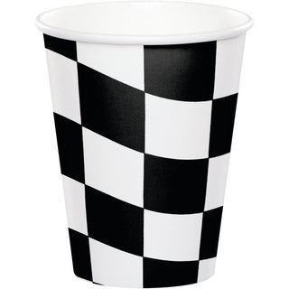 Checkered Flag Cups / Race Car Party / Race Car Party Cups / Race Car Tableware / Race Car Birthday Supplies /Vintage Race Car