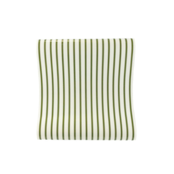 Botanical Green Stripe Fringe Napkin 