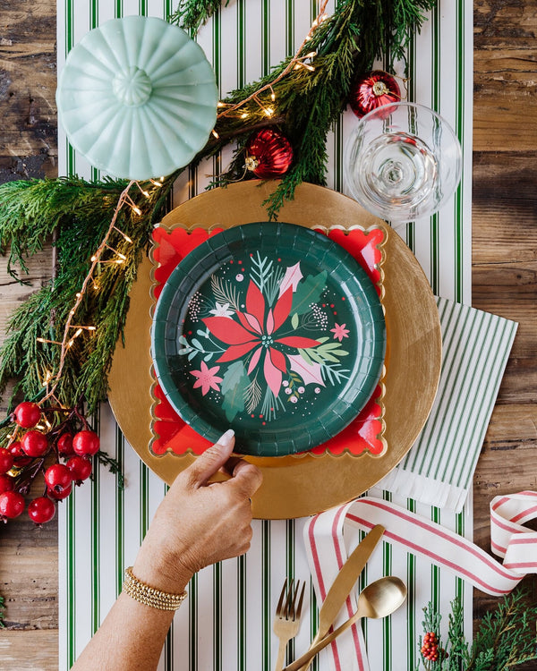 Botanical Poinsettia Plates 