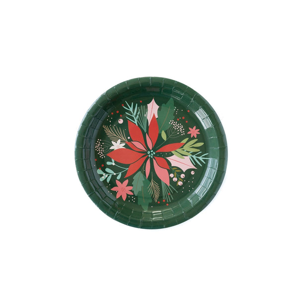 Botanical Poinsettia Plates 