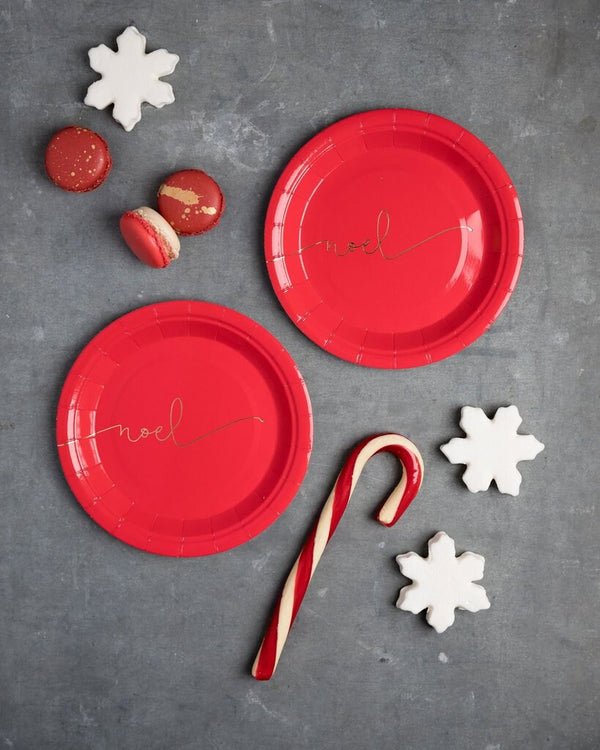 Botanical Poinsettia Plates 