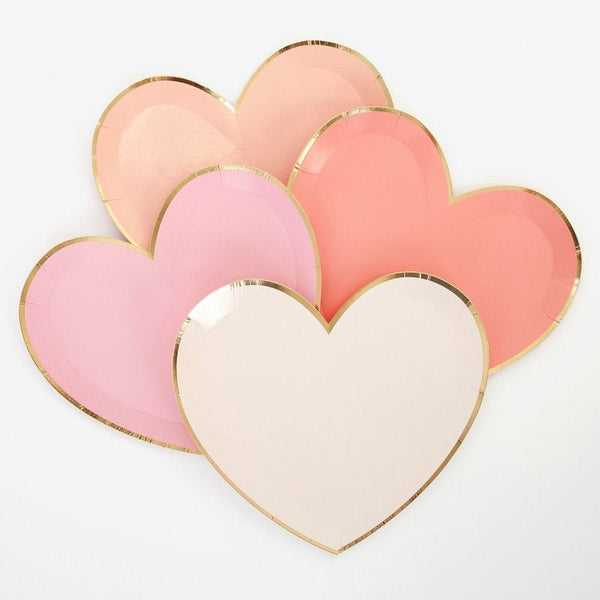 Pink Pastel Heart Large Plates