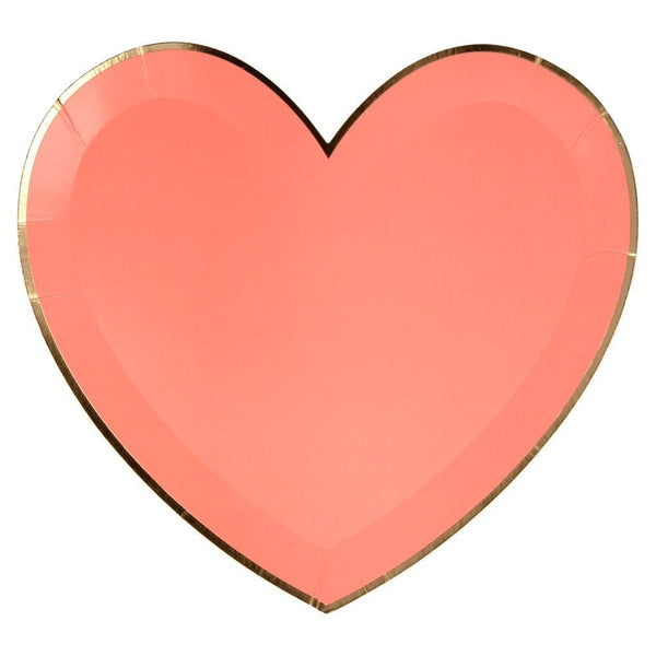 Pink Pastel Heart Large Plates