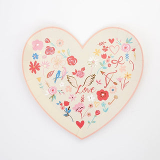 Floral Heart Shaped Plates