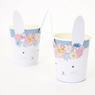 Floral Bunny Shaped Cups