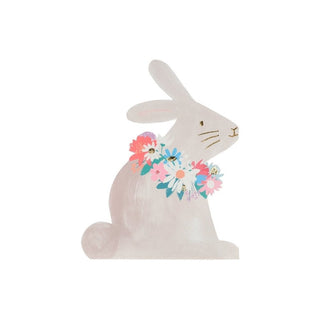 Floral Bunny Shaped Napkins