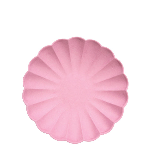 Eco-Friendly Bright Pink Compostable Small Plates