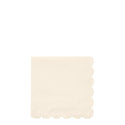 Ivory Small Scalloped Napkins