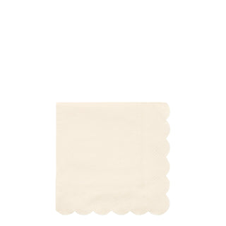 Ivory Small Scalloped Napkins