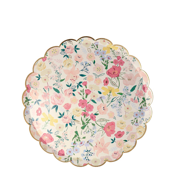 Floral English Garden Dessert Plates