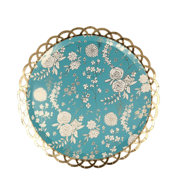 Floral English Garden Lace Dinner Plates