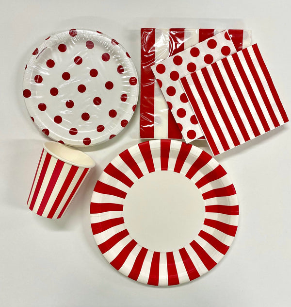 Red Polka Dot Small Plates 