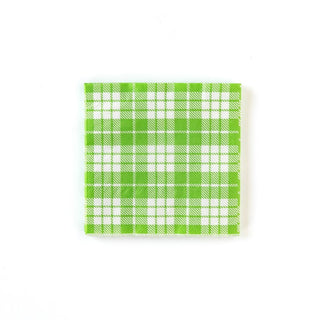 Green Plaid Small Napkins 