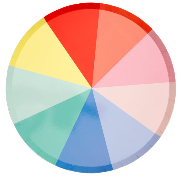 Rainbow Color Wheel Plates