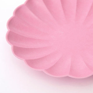 Eco-Friendly Bright Pink Compostable Small Plates