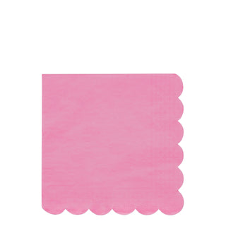 Bright Pink Large Scalloped Napkins