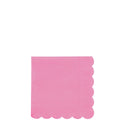 Bright Pink Small Scalloped Napkins