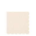 Ivory Large Scalloped Napkins