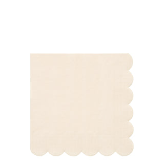 Ivory Large Scalloped Napkins