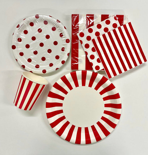 Red and White Large Napkins 