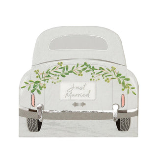 Just Married Car Shaped Napkins 