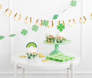 Green Plaid Small Napkins 