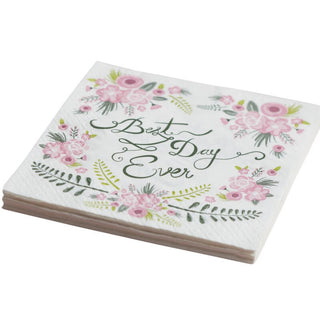 Floral Best Day Ever Napkins 