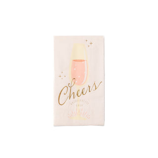 Cheers Large Napkins / Bachelorette Party Napkins / Bachelorette Bash / Bride To Be Napkins / Pink and Gold Napkins / Bridal Party