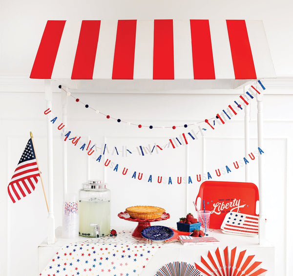 Let Freedom Ring / Red and White Dessert Napkins / Party Napkins / Memorial Day / 4th of July / Independence Day / Stars and Stripes