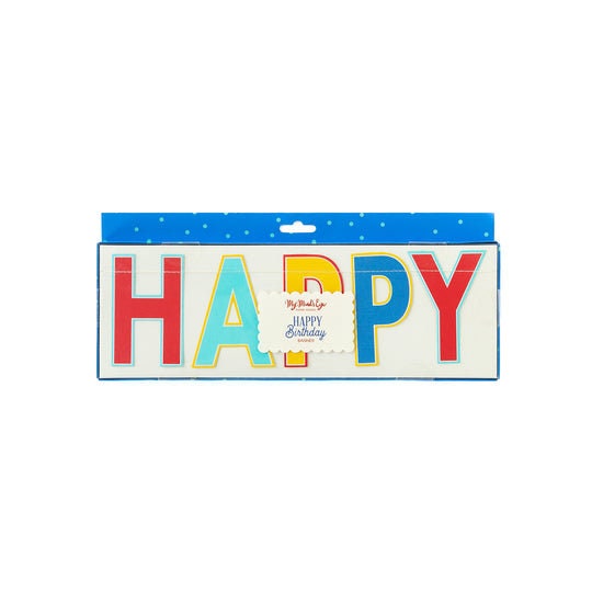 Happy Birthday Banner / Hooray Birthday Banner / Hanging Party Decor / Happy Birthday Garland / Cake Smash Banner / High Chair Banner