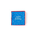 Blue Scalloped Happy Birthday Napkins / Blue Happy Birthday Napkins / Blue Birthday Napkins / Birthday Napkins / Birthday Party Napkins