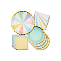 Pastel Party Plate / Pastel Rainbow Small Plate 8ct / Ice Cream Party / Girls Birthday / Pastel Rainbow Party Decor / Baby Shower