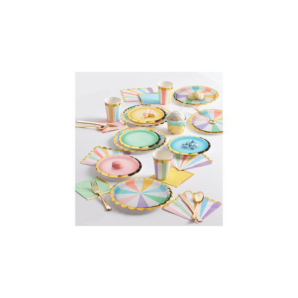 Pastel Celebrations Dinner Plate / Pastel Rainbow Plate 8ct / Ice Cream Party / Girls Birthday / Pastel Rainbow Party Decor / Baby Shower