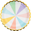 Pastel Celebrations Dinner Plate / Pastel Rainbow Plate 8ct / Ice Cream Party / Girls Birthday / Pastel Rainbow Party Decor / Baby Shower