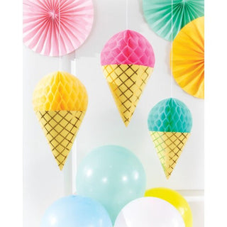 Ice Cream Cone Hanging Whirl Decorations: Party at Lewis Elegant Party  Supplies, Plastic Dinnerware, Paper Plates and Napkins