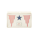 Hamptons Pennant Star Banner / July 4th Decor / Patriotic Banner / 4th of July / Americana / Red White and Blue Star Banner