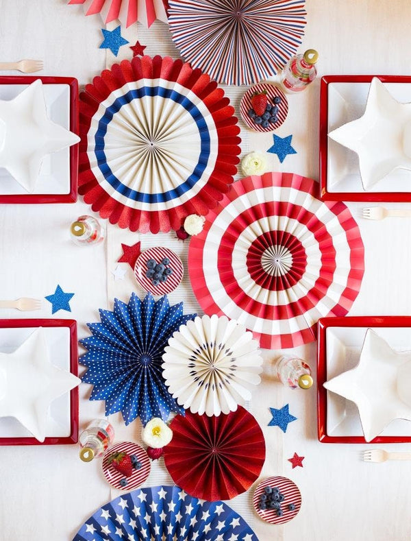 Let Freedom Ring / Red and White Dessert Napkins / Party Napkins / Memorial Day / 4th of July / Independence Day / Stars and Stripes