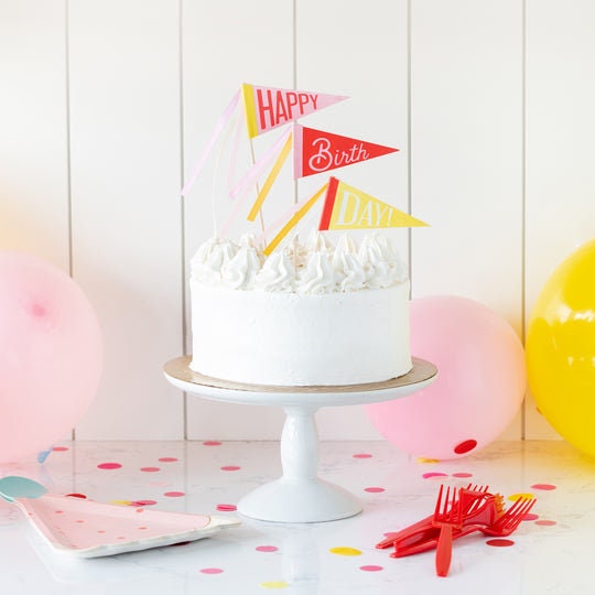 Pink Party Hat Plate / Party Hat Plates / Hooray Paper Plates / Pink Birthday Hat Plate / Pink Birthday Party Plates