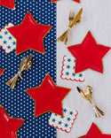 Stars and Stripes Star Mini Banner Set / July 4th Decor / Glitter Star Banner / 4th of July / Americana / Red White and Blue Star Banners