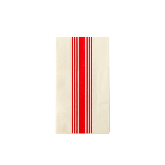 Red Stripe Napkin / Red and White Large Napkins / Party Napkins/ Memorial Day / 4th of July / Independence Day / Stars and Stripes