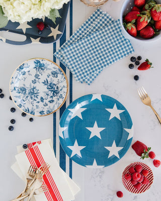 Hamptons Blue Gingham Napkin / Blue and White Gingham Napkins / Blue Gingham Napkins/ Memorial Day / 4th of July / Stars and Stripes