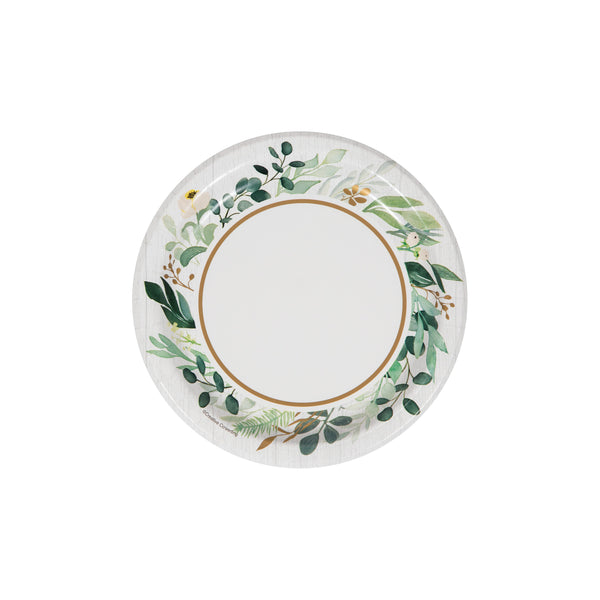 Gold Foil Dropping Branches Baking Cups / Green Leaves and Stripes / Botanical Treat Cups / Gender Neutral Baking Cups