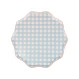 Gingham Pastel Large Plates / Gingham Paper Plate / Garden Party Plate / Tea Party / Bridal Shower Plates / Picnic Plates