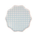 Gingham Pastel Large Plates / Gingham Paper Plate / Garden Party Plate / Tea Party / Bridal Shower Plates / Picnic Plates