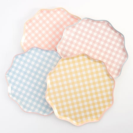 Gingham Pastel Large Napkins / Gingham Paper Napkins / Garden Party Napkins / Tea Party / Bridal Shower Napkin / Summer Picnic Napkin