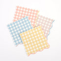 Gingham Pastel Large Plates / Gingham Paper Plate / Garden Party Plate / Tea Party / Bridal Shower Plates / Picnic Plates